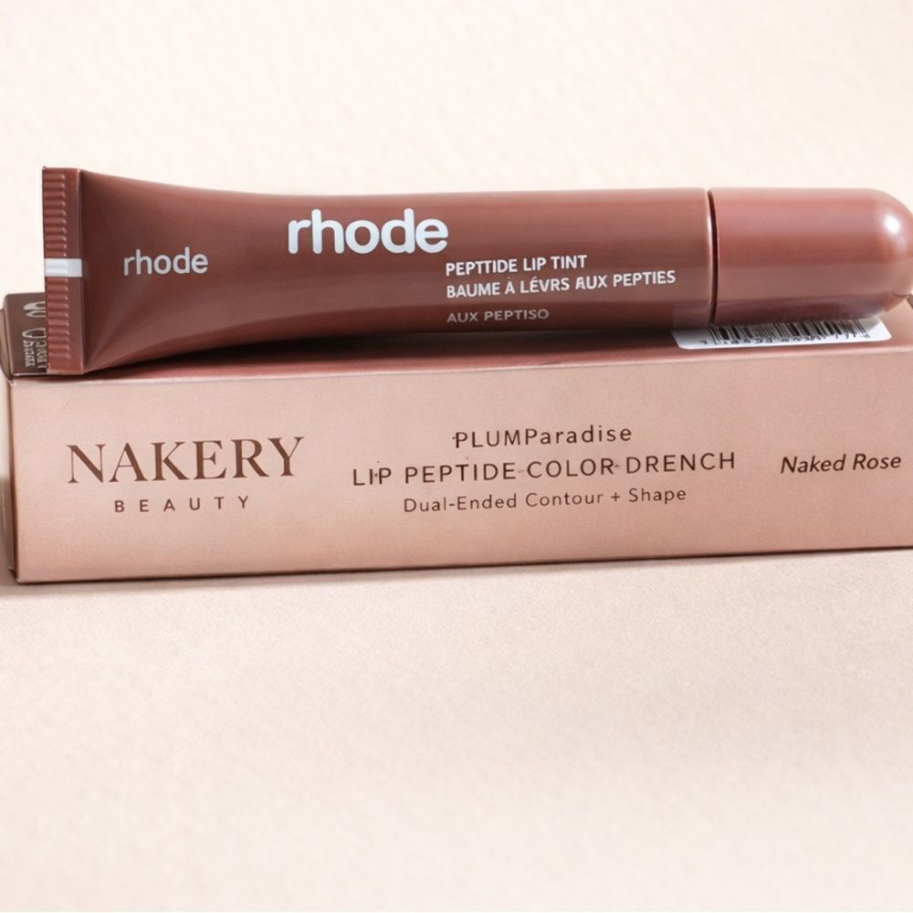 Rhode Espresso + Nakery Naked Rose Liner/Lip Color Peptide Lip Bundle | NEW